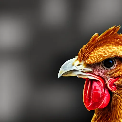 Image similar to bionic chicken photo bokeh