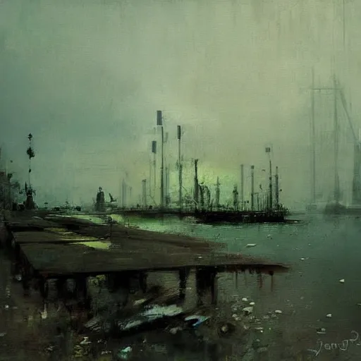 Prompt: toronto islands painting by jeremy mann