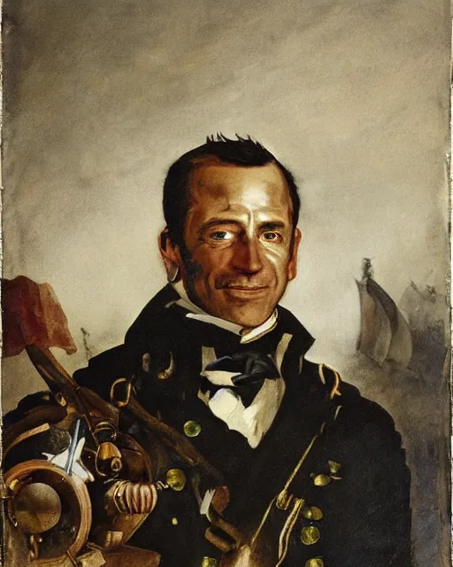 Prompt: a portrait of Joe Biden as a steampunk captain, art by by Joseph Karl Stieler and Théodore Gericault and Eugène Delacroix, highly detailed, trending on wikiart