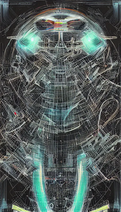 Prompt: techno artwork, by david eichenberg