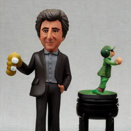 Image similar to an amiibo figure of dustin hoffman