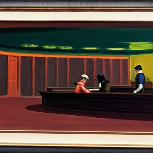 Image similar to rebel alliance in Nighthawks 1942 Painting by Edward Hopper