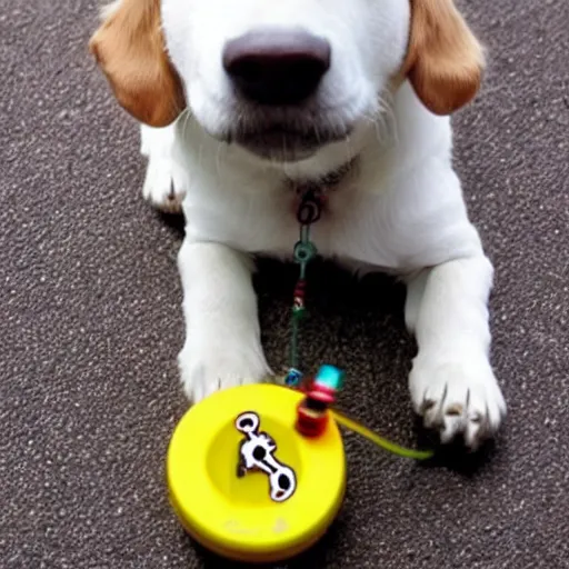 Image similar to you dog. i heard you and your dog like yoyo's, so we put a dog on a yoyo so you can yoyo your dog while you walk your dog