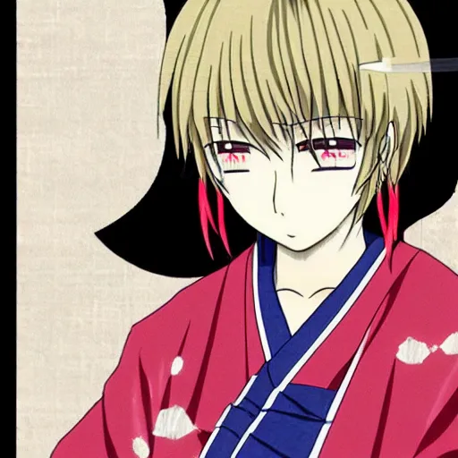 Image similar to Sogo Okita is wearing a tattered kimono with blood on the corner of his mouth,gintama,Doujin,Popular on Pixiv