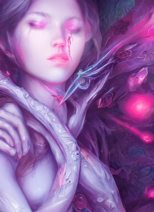 Image similar to dreamscape, female, ross tran, vivid colors, anatomical, highly detailed sculpture, intricate detailed, ommatidia, 8 k, cinematic atmosphere, post - processing