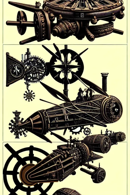 Prompt: steampunk gyroscope flying machine, high details, intricately detailed, by vincent di fate, inking, 3 color screen print, masterpiece, trending on artstation,, sharp, details, hyper - detailed, hd, 4 k, 8 k