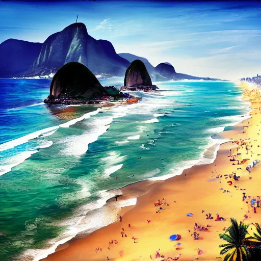 Image similar to praia de ipanema, photorealistic, 8 k