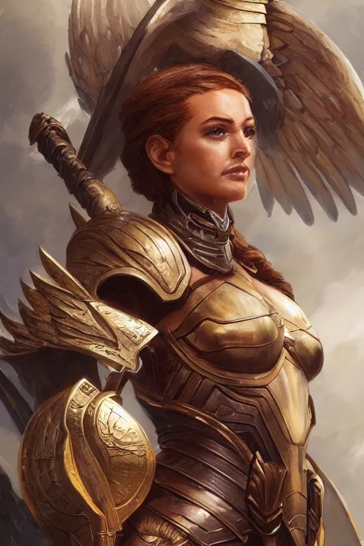 Image similar to amazon valkyrie athena, d & d, fantasy, portrait, highly detailed, headshot, digital painting, trending on artstation, concept art, sharp focus, illustration, art by artgerm and greg rutkowski and magali villeneuve