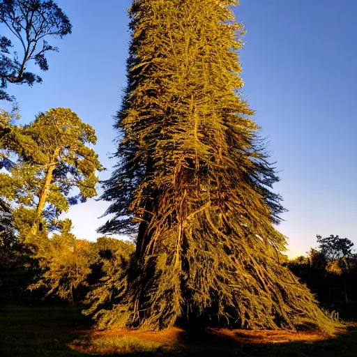 Image similar to the biggest tree, golden hour