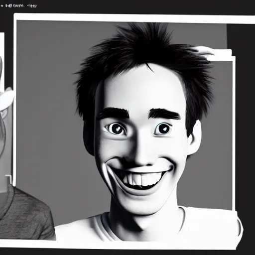 Image similar to jacob collier pixar character