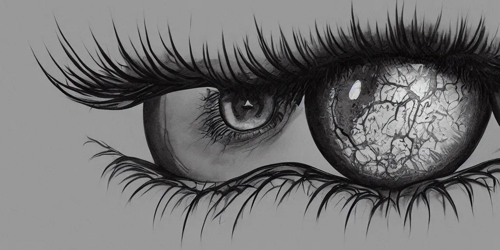 Prompt: detailed eye, neurophysiology, trending on artstation