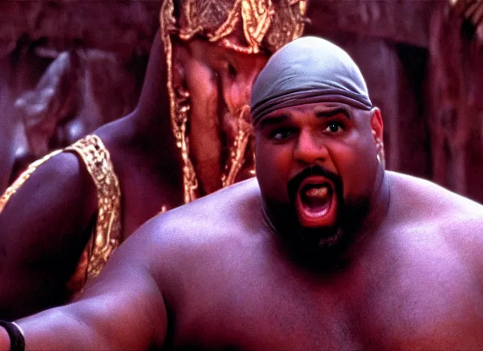 Image similar to film still of sinbad as kazaam in the movie kazaam 1 9 9 6