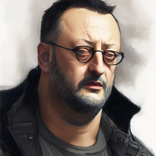 Prompt: Jean Reno, portrait, headshot, D&D, fantasy, highly detailed, digital painting, artstation, concept art, sharp focus, illustration, art by artgerm and greg rutkowski and alphonse mucha