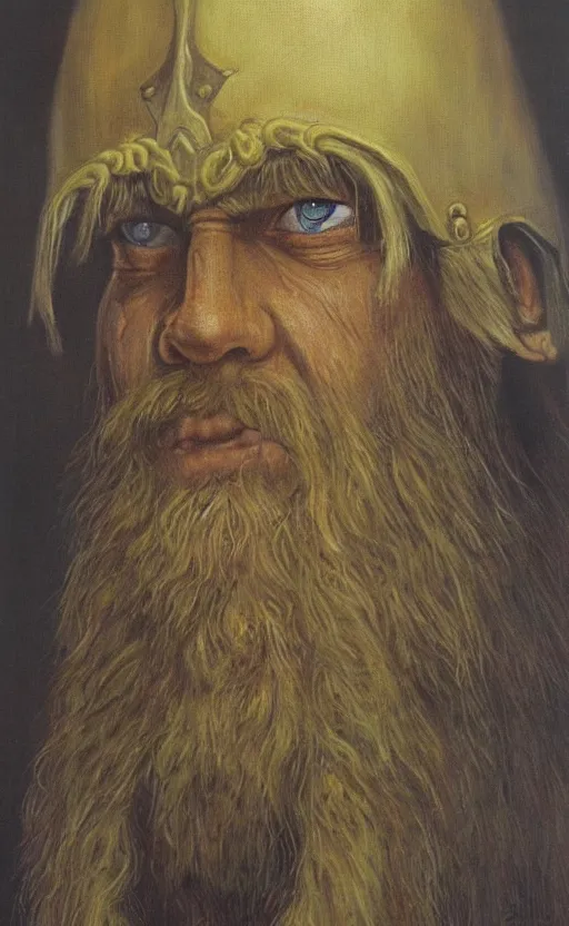 Prompt: portrait of Einar the viking from Vinland Saga, realistic oil painting, vintage, masterpiece