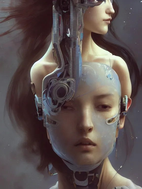 Image similar to full shot of a beautiful venus astronaut defined facial features, intricate abstract. cyberpunk, symmetrical facial features. by ruan jia and artgerm and range murata and wlop and ross tran and william - adolphe bouguereau and beeple. key art. fantasy illustration. award winning, artstation, intricate details, realistic, hyperdetailed, 8 k resolution.