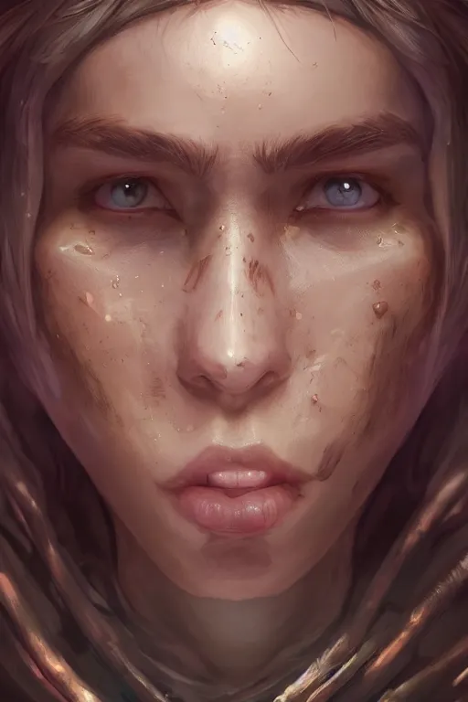 Image similar to league of legends portrait, au naturel, hyper detailed, digital art, trending in artstation, cinematic lighting, studio quality, smooth render, unreal engine 5 rendered, octane rendered, art style by klimt and nixeu and ian sprigger and wlop and krenz cushart.