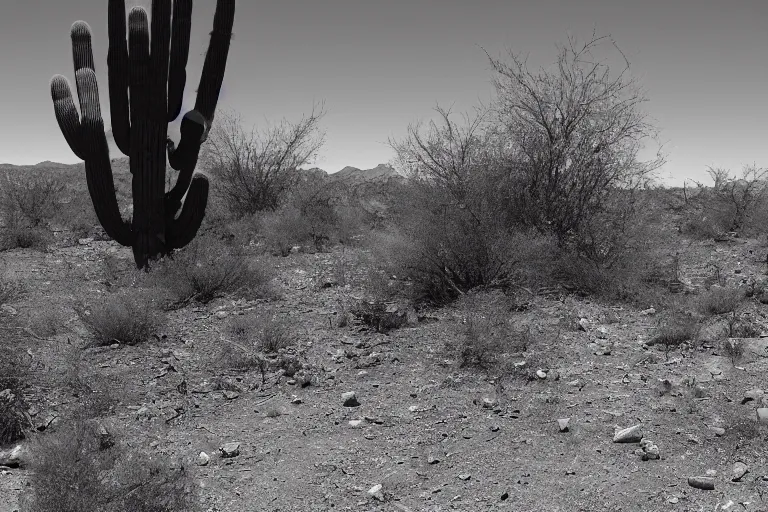 Image similar to trail cam footage of a monster in the arizona desert