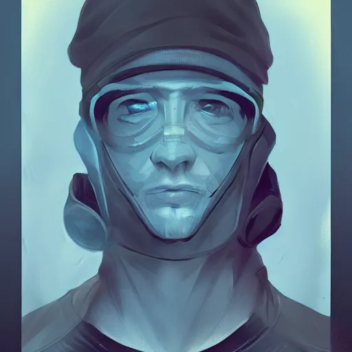 Image similar to concept art of a hacker in future wearing a hoodie, artstation