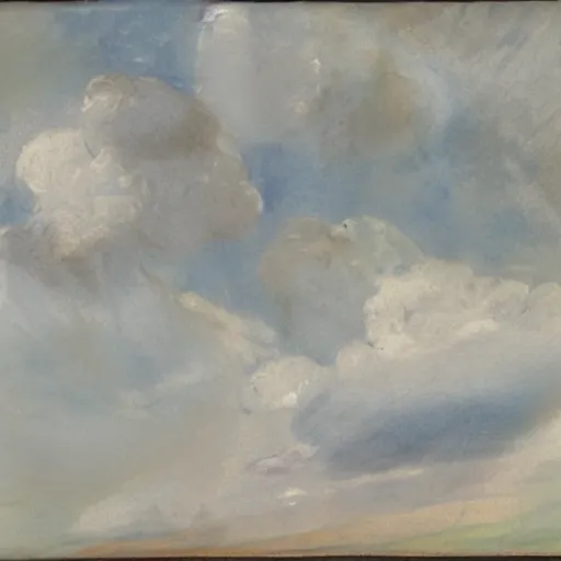 Prompt: clouds in the style of John Constable cloud studies sketches