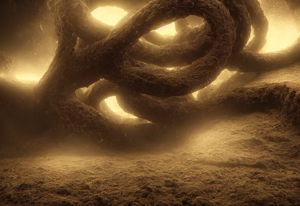 Image similar to eternal eldritch worm photorealistic, film, cinematic lighting, octane render, volumetric light, dark - art