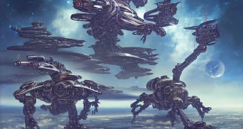 Prompt: space soldiers shoot at giantic mecha alien insect on martian space stations, colored pencil, dull colors, highly detailed, deep aesthetic, highly ornate intricate details, cinematic lighting, rich colors, ray tracing, hyperrealistic, cinematic landscape, art by artgerm and mizutani shion, rizograph