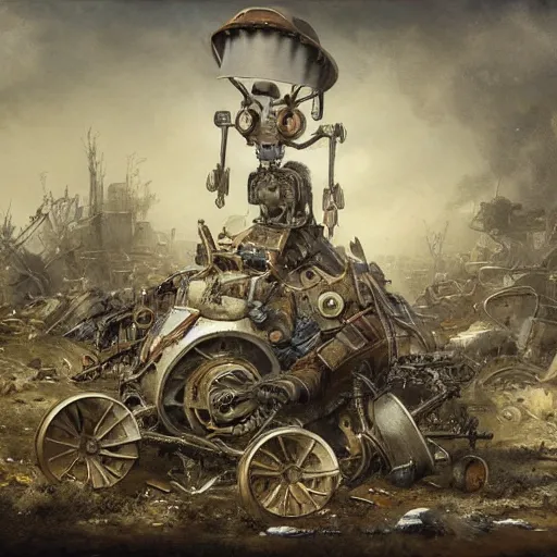 Image similar to Jean-Baptiste Monge, Jean-Baptiste Monge, Jean-Baptiste Monge, Jean-Baptiste Monge, Jean-Baptiste Monge, Jean-Baptiste Monge artwork of a cluttered robot junkyard