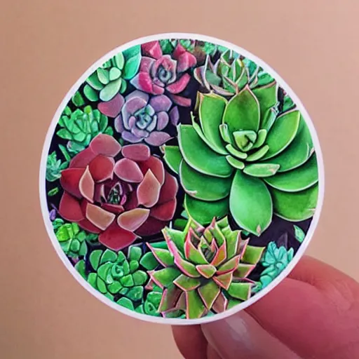 Image similar to cute succulent sticker