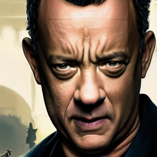 Prompt: a highly detailed matte portrait of tom hanks as a secret agent, epic fantasy, god rays, ultrawide lens, aerial photography, unreal engine, exquisite detail, 8 k, art by greg rutkowski and alphonse mucha