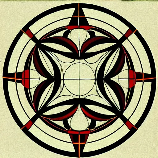 Image similar to kabbalah geometry diagram, circles and lines, sephirot