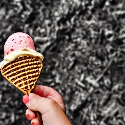 Prompt: freddy kruger as a child's ice cream pop, realistic photography, high detailed