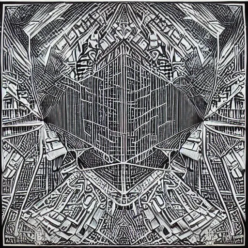 Image similar to “geometrically surreal cube town, extremely high detail, photorealistic, intricate drawings, dotart, album art in the style of James Jean”