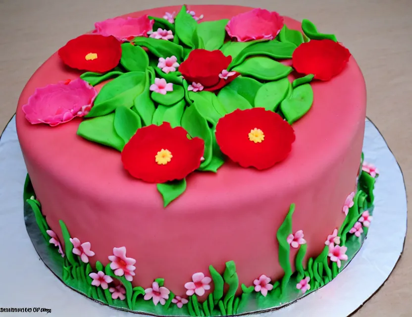 Image similar to cake from grandpa in flowers