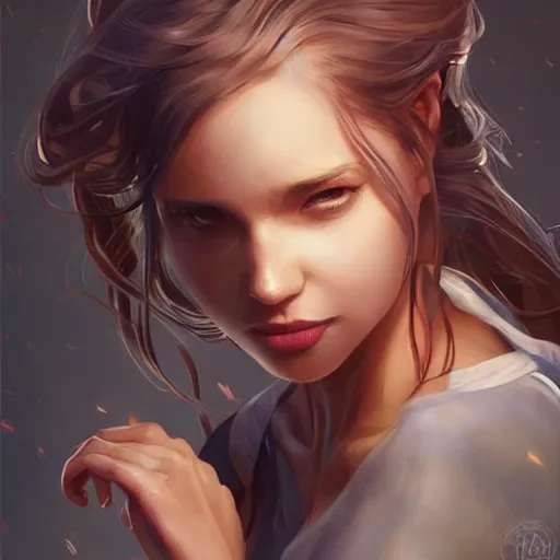 Image similar to a beautiful painting representative of the art style of artgerm and wlop and james cameron