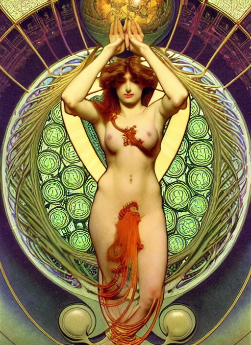 Prompt: mathemagic land, golden ratio, sharp focus, art by h. r. giger and ernst haeckel and jean auguste dominique ingres and john william godward, alphonse mucha, james jean, simon bisley,