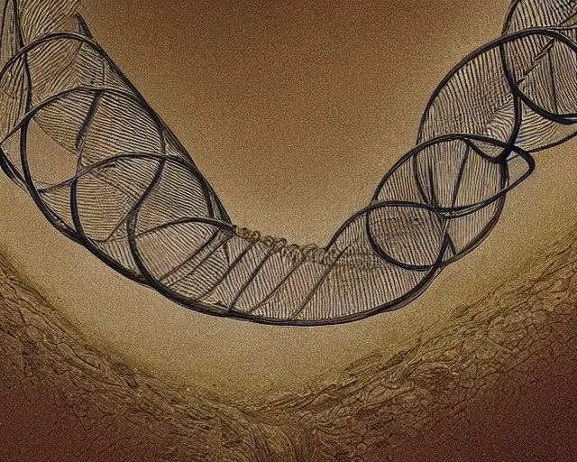 Prompt: double helix where dna meets life, a closeup simple vector pop surrealism, by ( leonardo da vinci ) and greg rutkowski