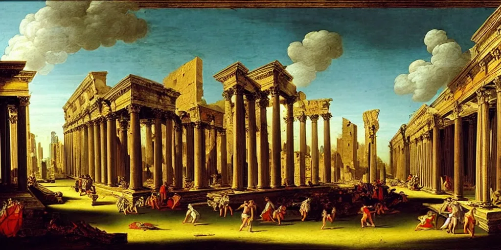 Image similar to the ruins of new york by giovanni paolo panini