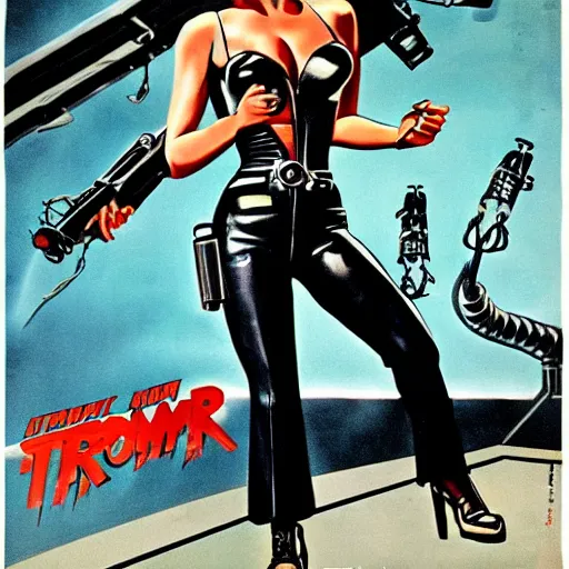 Image similar to Terminator pin-up poster 1953