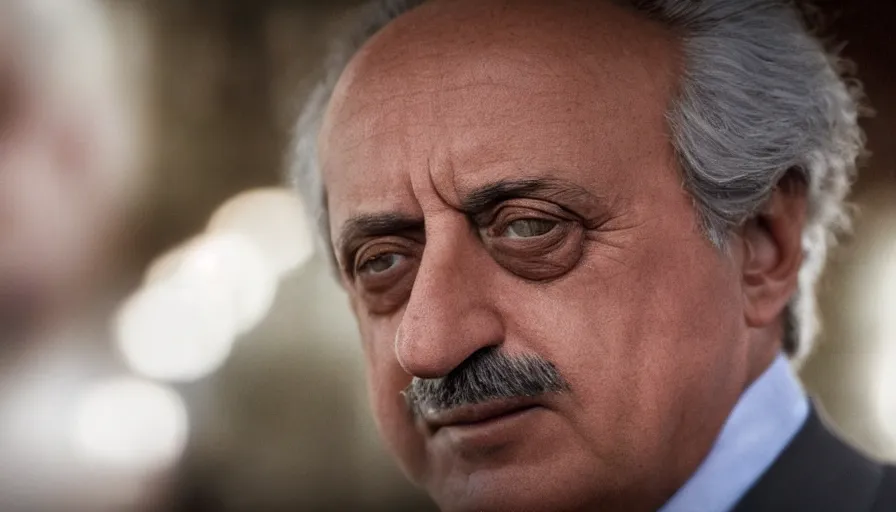 Image similar to hyper-realistic and anamorphic 2010s movie still close-up portrait of Giovanni Falcone, by Paolo Sorrentino, Leica SL2 30mm, beautiful color, high quality, high textured, detailed face