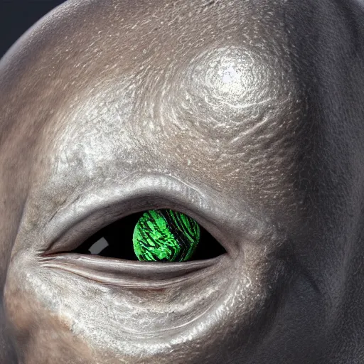 Image similar to photorealistic alien face closeup, ultra detailed, realistic