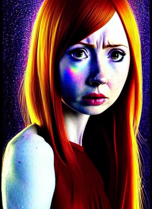 Image similar to Karen Gillan as the down-to-earth princess of sorrowful tears. ultra detailed painting at 16K resolution and amazingly epic visuals. epically beautiful image. amazing effect, image looks gorgeously crisp as far as it's visual fidelity goes, absolutely outstanding. vivid clarity. ultra. iridescent. mind-breaking. mega-beautiful pencil shadowing. beautiful face. Ultra High Definition. godly shading. amazingly crisp sharpness. photorealistic film cel processed twice..