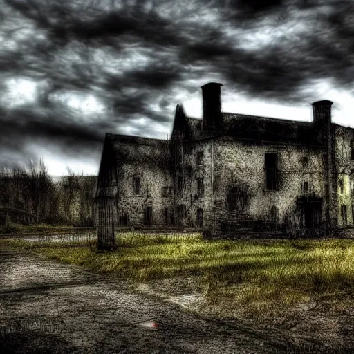 Prompt: HDR dark haunted place, creepy, scary
