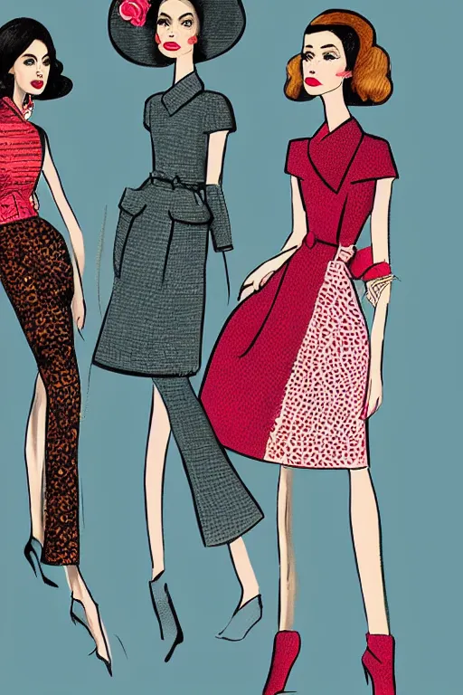 1950s Fashion AI Art Style Library - Discover Retro Glamour - 1950s fashion  Stable Diffusion - 1950s fashion DeepArt