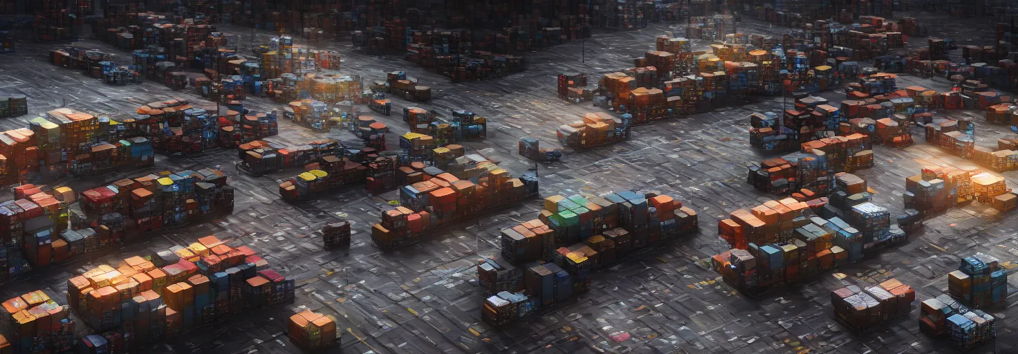 Image similar to supply chain economics, by isotype, unreal engine, hyperrealism, realistic, dramatic lighting, octane render, highly detailed, cinematic lighting, cinematic