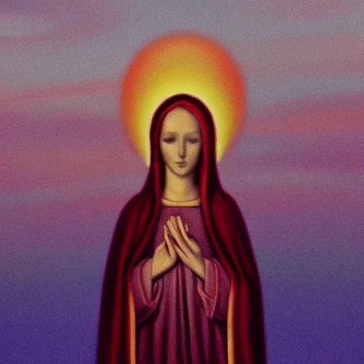 Image similar to virgin mary in form of sunset clouds