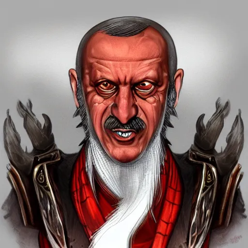 Prompt: erdogan as diablo 3 character, concept art - 4