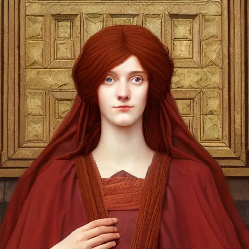 Prompt: beautiful portrait of shallan davar, trending on artstation, by Edmund Leighton