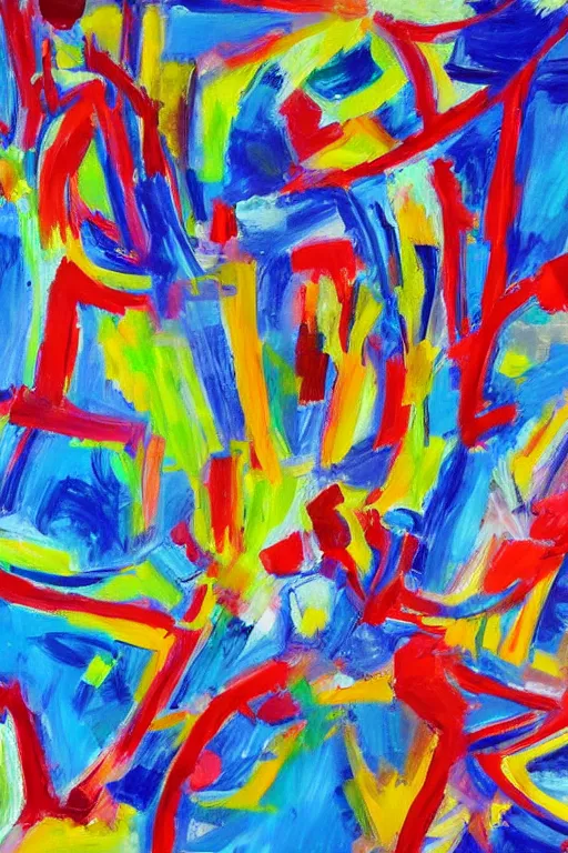 Prompt: Abstract art, a hectic day at the office