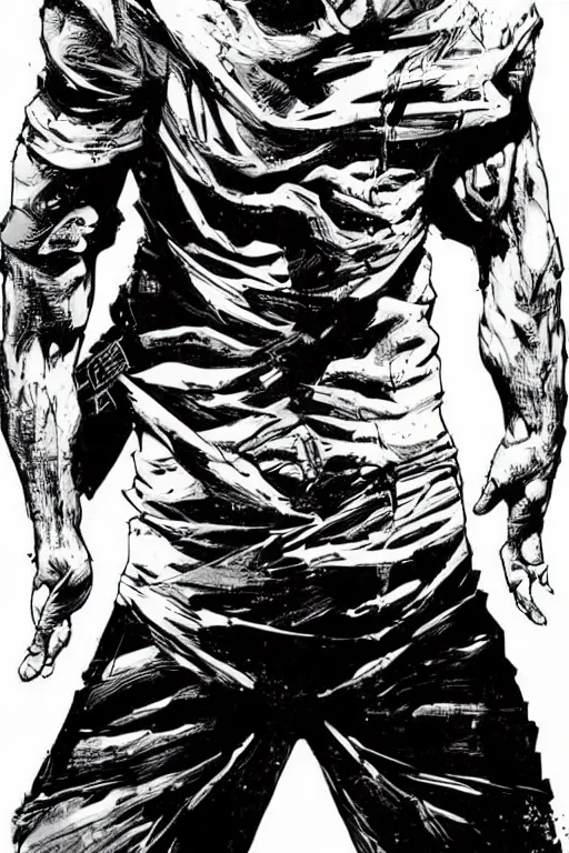 Prompt: character art by mike deodato, walter white, absolute chad