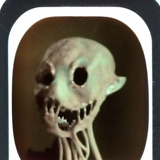 Image similar to A polaroid picture of the next dumb creepypasta creature
