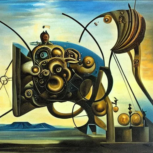 Prompt: the machine god by Dali. high quality oil painting detailed